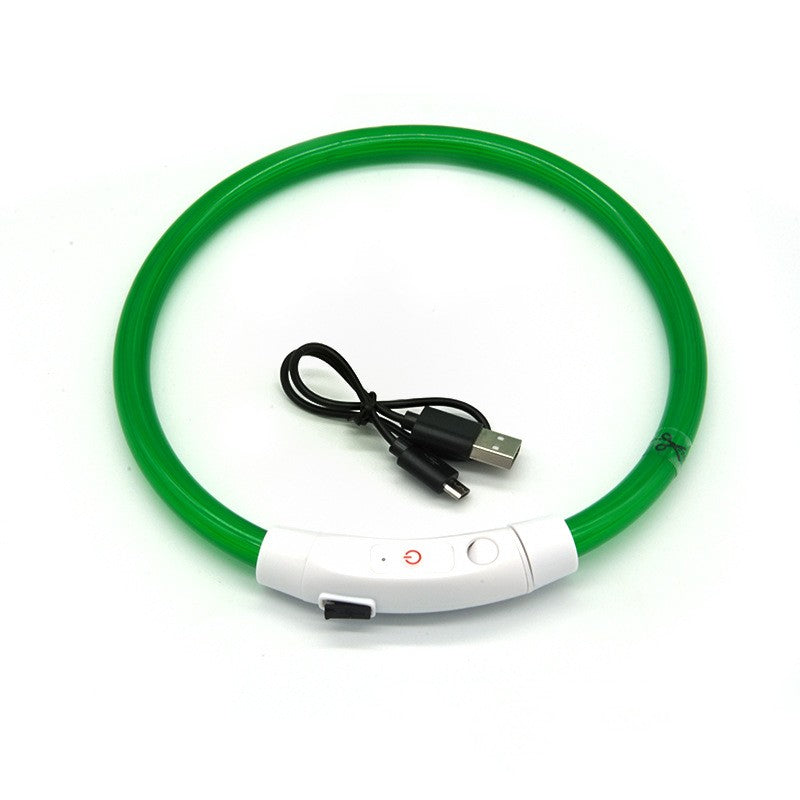 Collier lumineux pour chien, collier lumineux pour animal de compagnie, anneau de cou de chargement USB, collier lumineux LED pour chien
