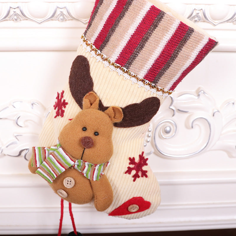 Christmas Supplies Medium Christmas Socks Doll Socks Cartoon 3D Christmas Pendant Decoration Gift Bag