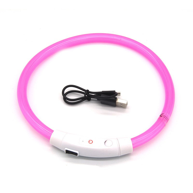 Collier lumineux pour chien, collier lumineux pour animal de compagnie, anneau de cou de chargement USB, collier lumineux LED pour chien