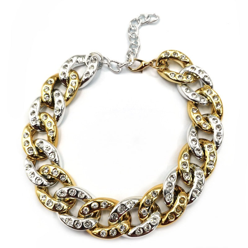 New Rhinestone Pet Collar Cats Dogs Necklace Jewelry Pets With Diamonds Gold And Silver Necklace