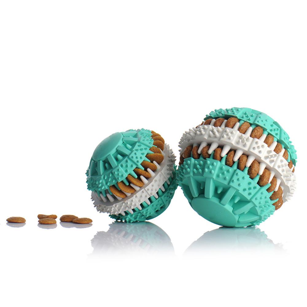 Pets Dog Toy Eco-friendly Rubber Food Leak Toys For Dogs Pet Training Have Fun Diet Control Dental Massaging Ball