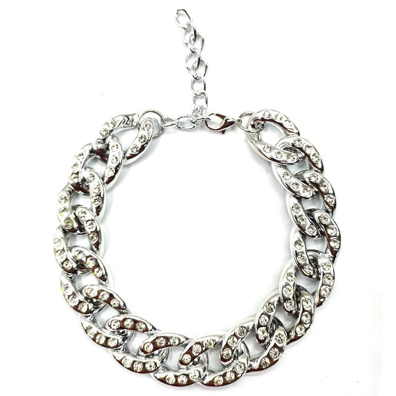 New Rhinestone Pet Collar Cats Dogs Necklace Jewelry Pets With Diamonds Gold And Silver Necklace