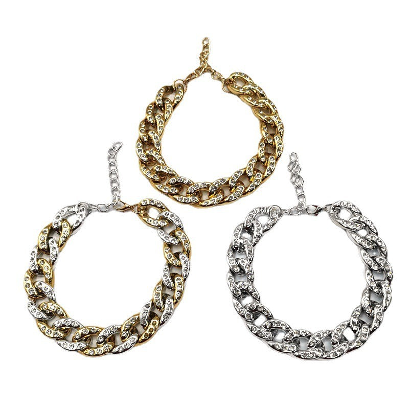 New Rhinestone Pet Collar Cats Dogs Necklace Jewelry Pets With Diamonds Gold And Silver Necklace