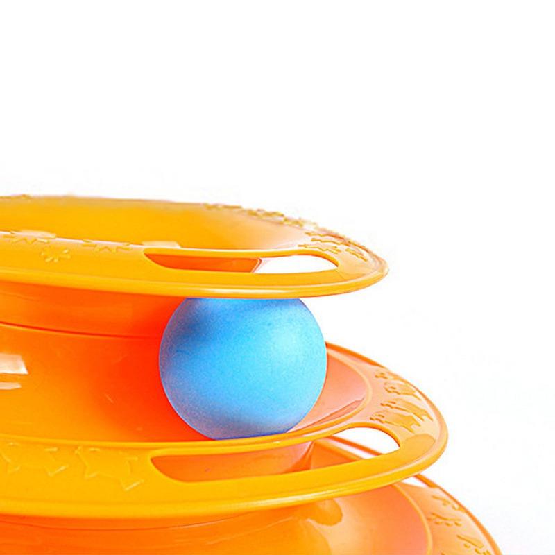 Top Quality Funny Cat Pet Toy Cat Toys Intelligence Triple Play Disc Cat Toy Balls Ball Toys Pets Green Orange