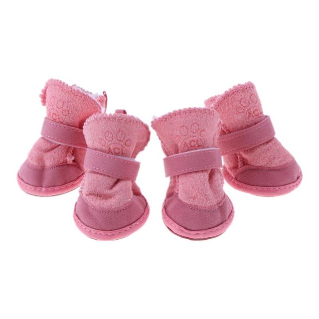 Thick Snow Pet Shoes Dogs Chihuahua Animal Warming Shoes Plush Winter Pets Puppy Cats Warm Boots
