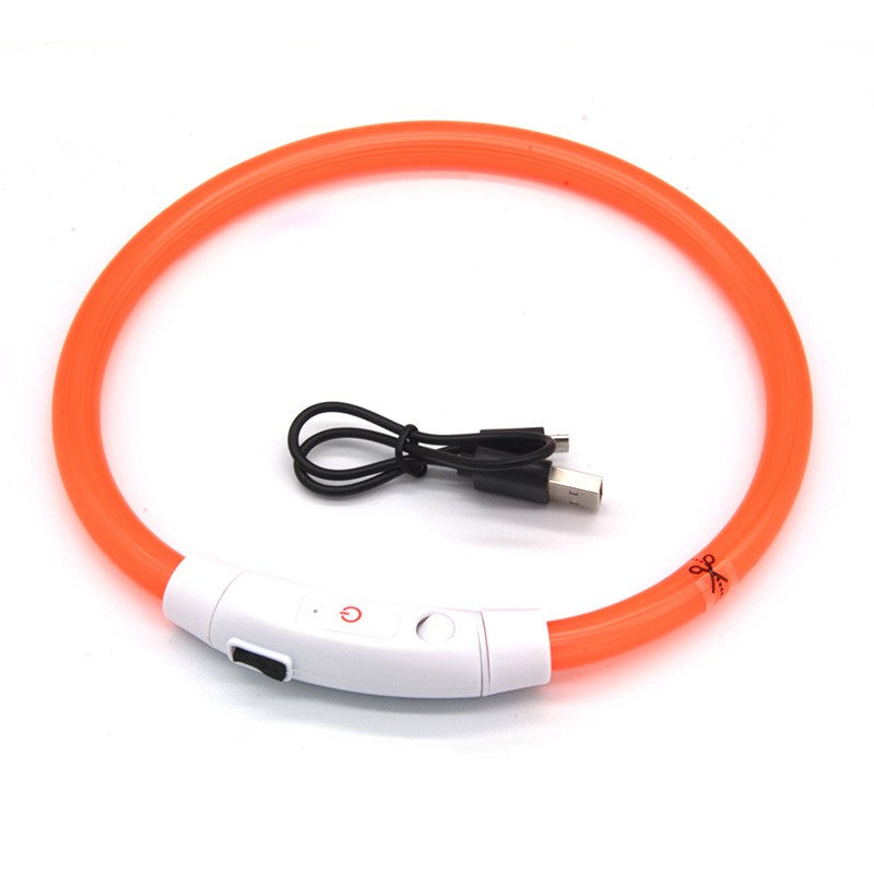 Collier lumineux pour chien, collier lumineux pour animal de compagnie, anneau de cou de chargement USB, collier lumineux LED pour chien