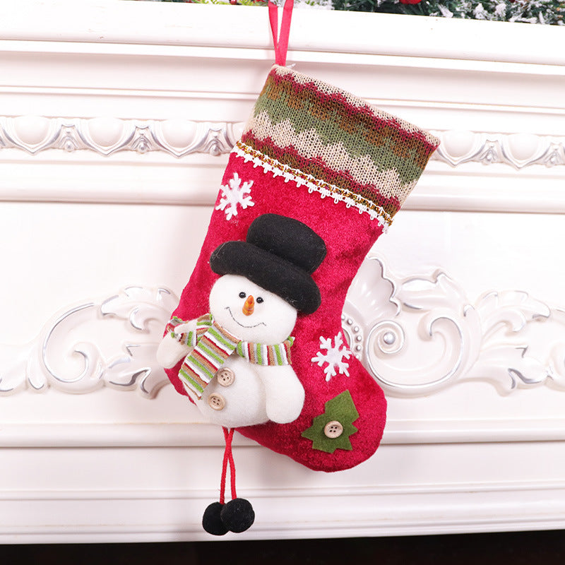 Christmas Supplies Medium Christmas Socks Doll Socks Cartoon 3D Christmas Pendant Decoration Gift Bag