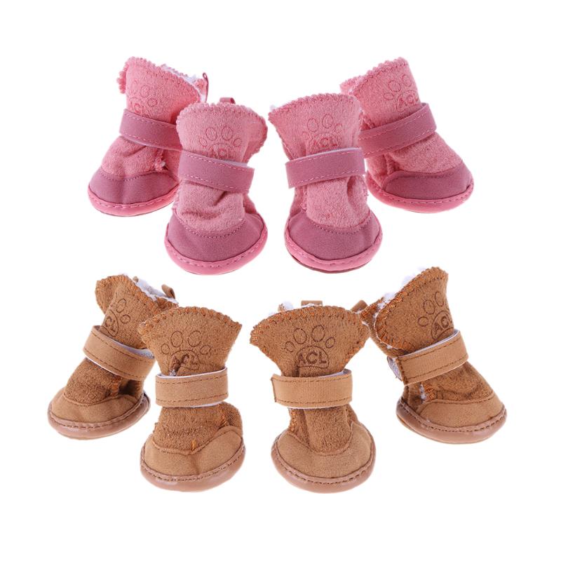 Thick Snow Pet Shoes Dogs Chihuahua Animal Warming Shoes Plush Winter Pets Puppy Cats Warm Boots