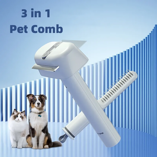 Peigne démêlant 3 en 1, polyvalent pour poils d'animaux (élimine les nœuds)