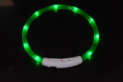 Collier lumineux pour chien, collier lumineux pour animal de compagnie, anneau de cou de chargement USB, collier lumineux LED pour chien