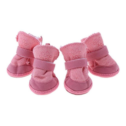 Thick Snow Pet Shoes Dogs Chihuahua Animal Warming Shoes Plush Winter Pets Puppy Cats Warm Boots