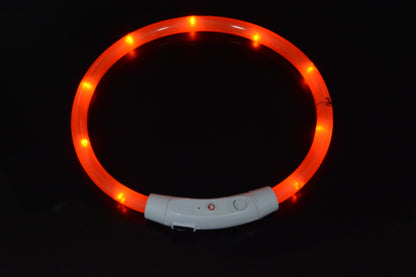 Collier lumineux pour chien, collier lumineux pour animal de compagnie, anneau de cou de chargement USB, collier lumineux LED pour chien