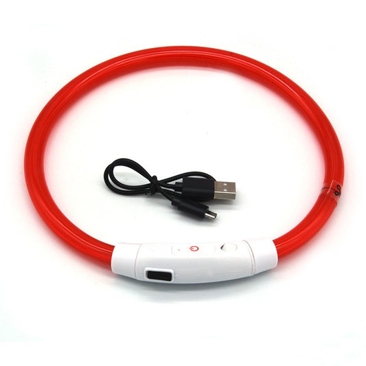 Collier lumineux pour chien, collier lumineux pour animal de compagnie, anneau de cou de chargement USB, collier lumineux LED pour chien