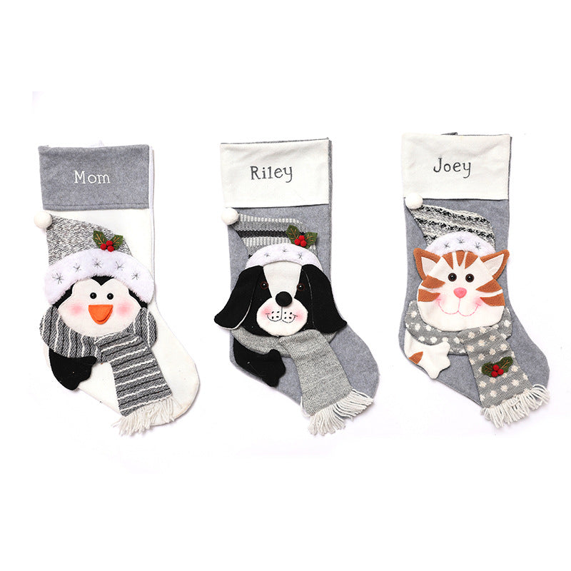 Christmas pendants, pets, dogs, cats, Christmas socks, gift bags, holiday decoration and decoration supplies