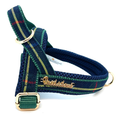 Barclay Plaid Green One-Click Dog Harness